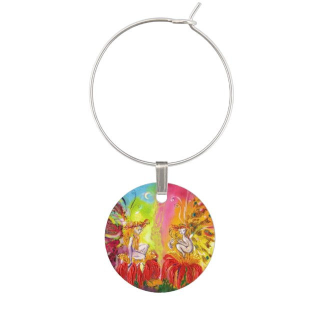FAIRIES OF DAWN WINE GLASS CHARM (Front)