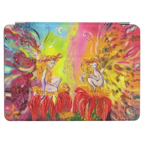 FAIRIES OF DAWN WITH RED FLOWERS Fantasy iPad Air Cover