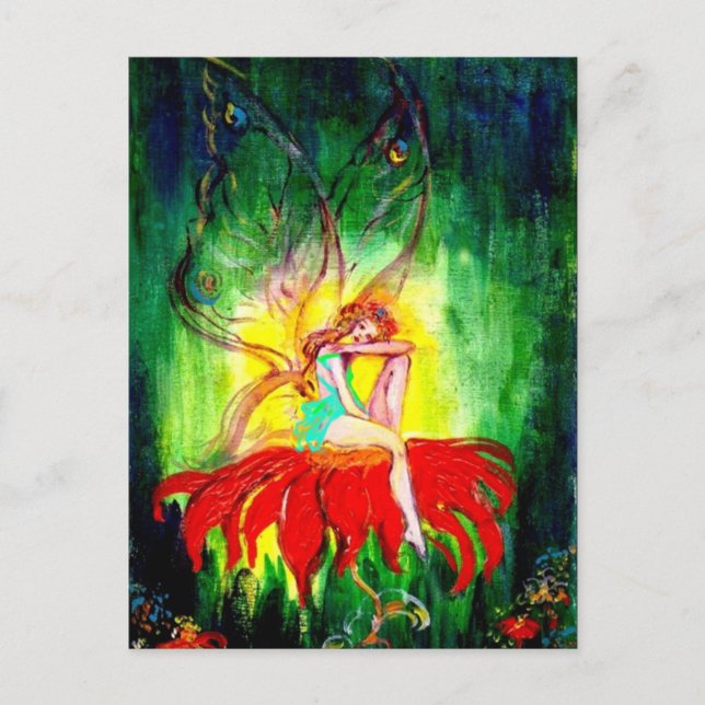 FAIRIES OF IRISES INVITATION POSTCARD (Front)