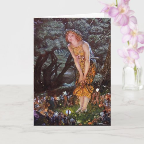 Fairies on a Midsummer Night in Girls Dream Card