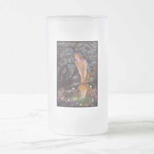 Fairies on a Midsummer Night in Girls Dream Frosted Glass Beer Mug