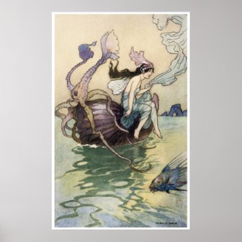 Fairies On The Seashore Print By Warwick Goble by FaerieRita at Zazzle