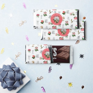 Fairies Pink Floral Mushroom Fairy Castle Birthday Hershey Bar Favors