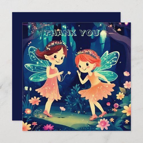 Fairies Play In The Magical Forest Party Thank You