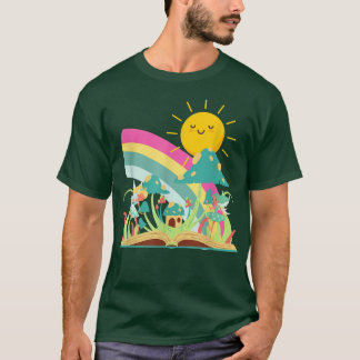 Fairies Rainbows and Sunshine Book T-Shirt