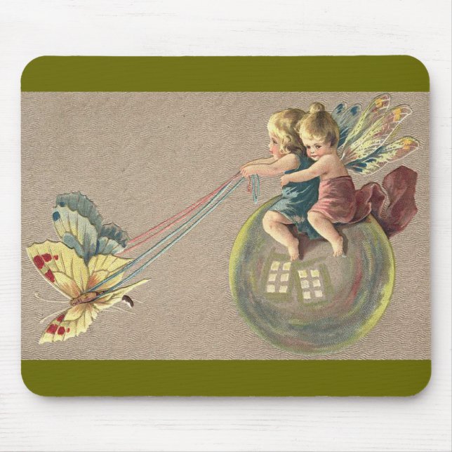 Fairies Riding a Bubble Mouse Pad (Front)
