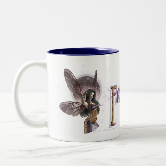 Fairies Rock  Two-Tone Coffee Mug (Left)