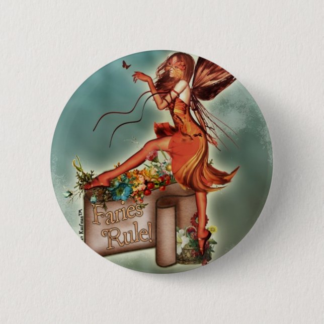Fairies Rule! Button (Front)