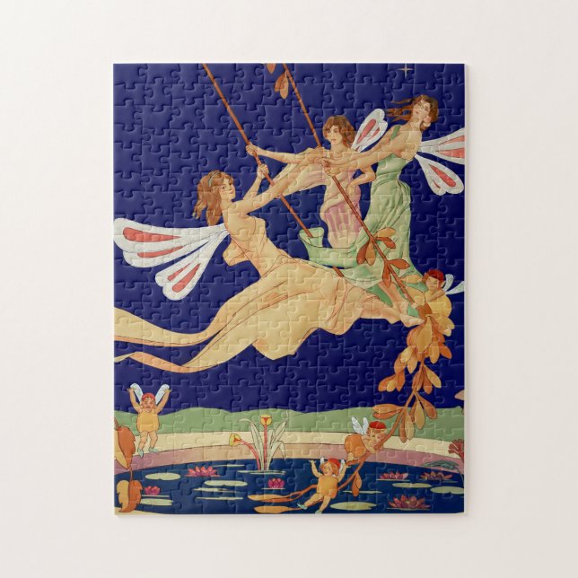 "Fairies Swing" Jigsaw Puzzle with Box (Vertical)