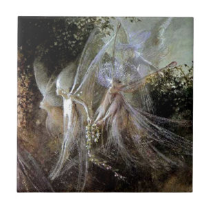 Fairies Watching At Forest Edge Tile
