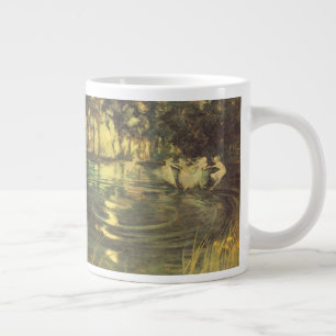 Fairies Whirl by Arthur Black, Vintage Fairy Dance Large Coffee Mug