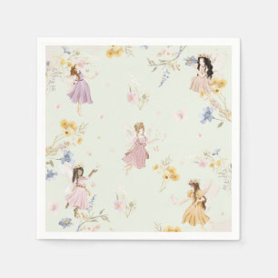 Fairies Wildflower Meadow Flowers Birthday Napkins