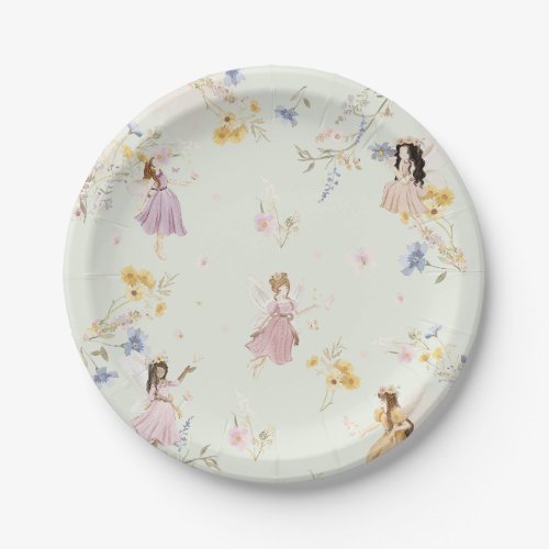 Fairies Wildflower Meadow Flowers Birthday Paper Plates