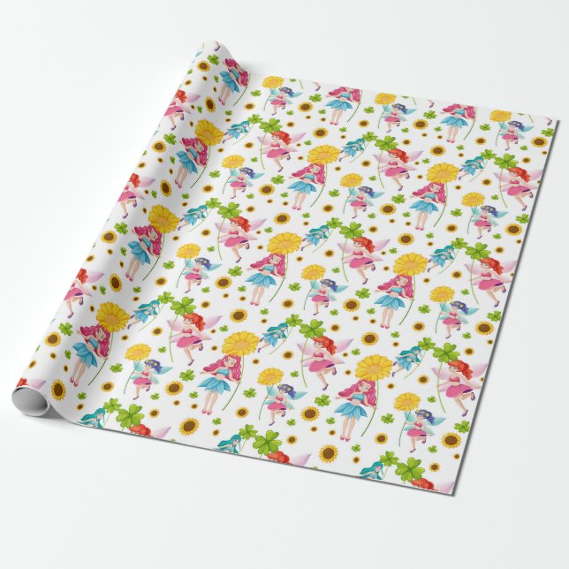  Fairies Wrapping Paper (Unrolled)
