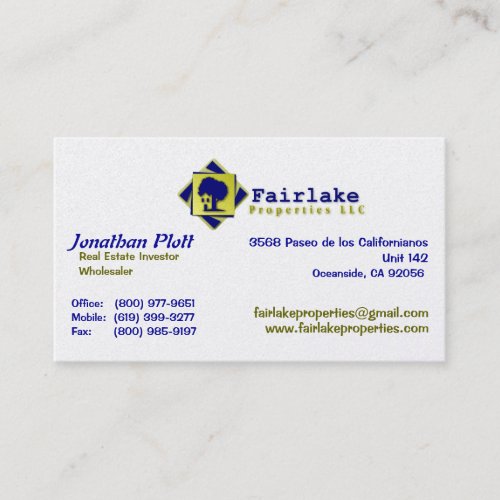 Fairlake Properties: Professional Business Card Templates