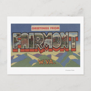 Fairmont, West Virginia - Large Letter Scenes Postcard