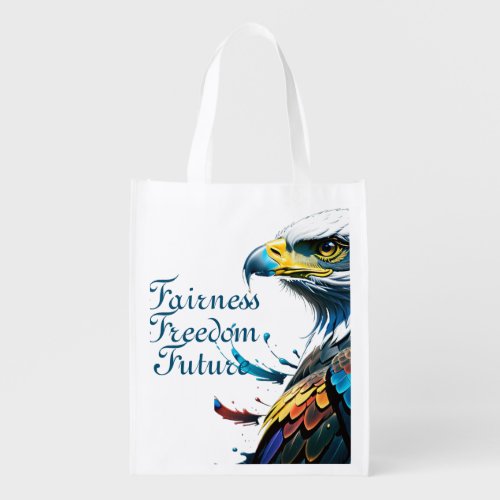 Fairness Freedom Future Grocery Bag