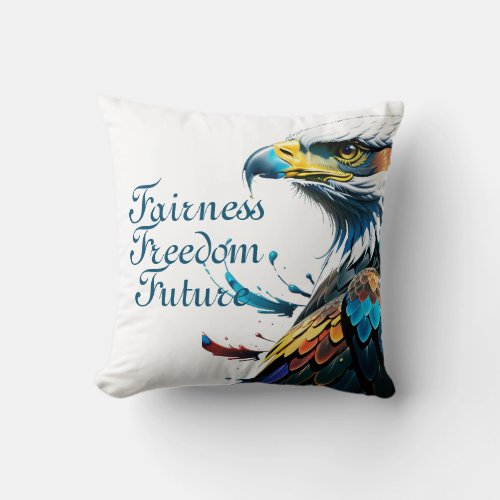Fairness Freedom Future Throw Pillow