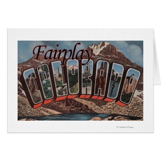 Fairplay, Colorado - Large Letter Scenes Cards (Front Horizontal)
