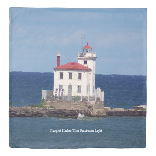 Fairport Harbor West Breakwater Light duvet cover