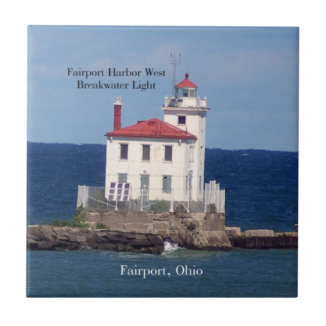 Fairport Harbor West Breakwater Light tile (Front)