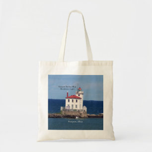 Fairport Harbor West Breakwater Light tote bag