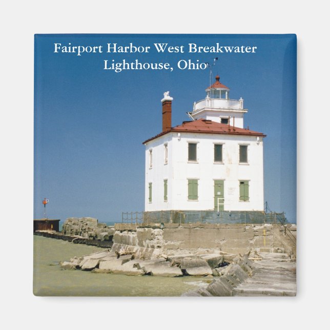 Fairport Harbor West Breakwater Lighthouse Magnet (Front)