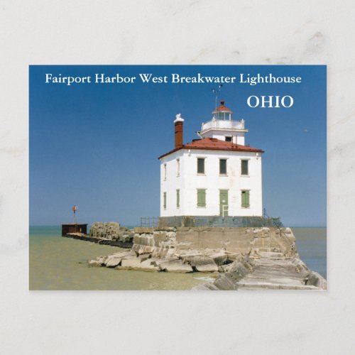 Fairport Harbor West Breakwater Lighthouse Postcard