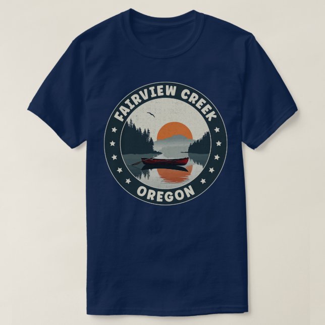 Fairview Creek Oregon Sunset T-Shirt (Design Front)