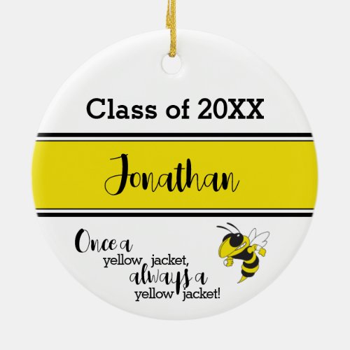 Fairview High Ornament Class of Yellow Black