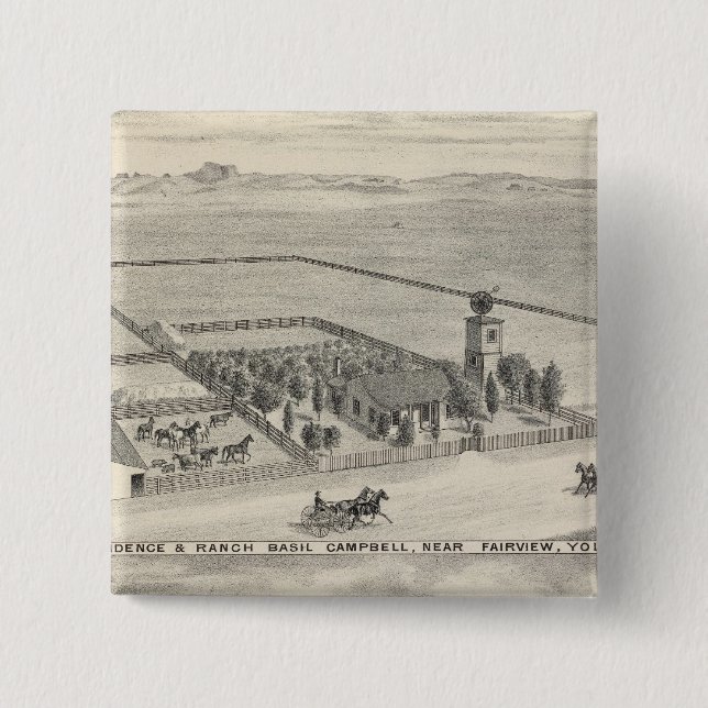 Fairview res, ranches pinback button (Front)