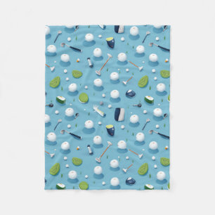 Fairway Finesse: Golf Essentials Pattern Play Fleece Blanket