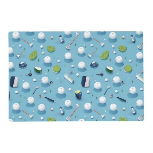 Fairway Finesse Golf Essentials Pattern Play Placemat