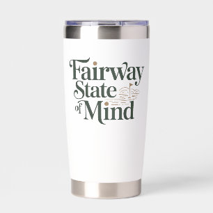 Fairway State Of Mind Minimal Retro Golf Lifestyle Insulated Tumbler