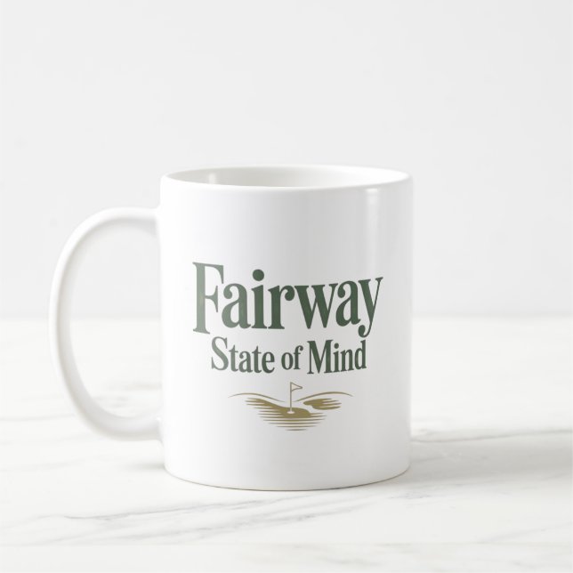 Fairway State Of Mind Retro Golf Lifestyle Coffee Mug (Left)