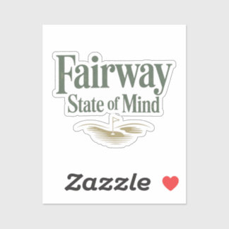 Fairway State Of Mind Retro Golf Lifestyle Sticker