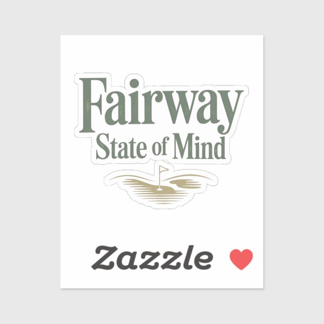 Fairway State Of Mind Retro Golf Lifestyle Sticker (Sheet)