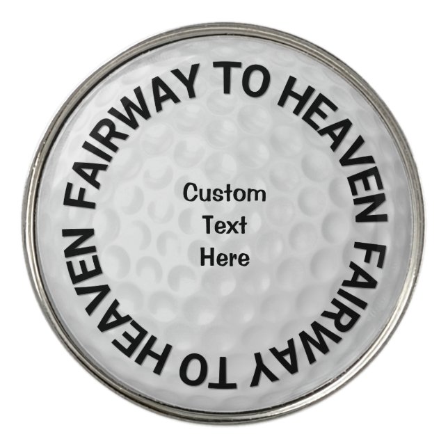 Fairway to Heaven Custom Golf Ball Marker (Front)