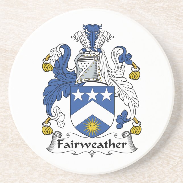 Fairweather Family Crest Drink Coaster (Front)