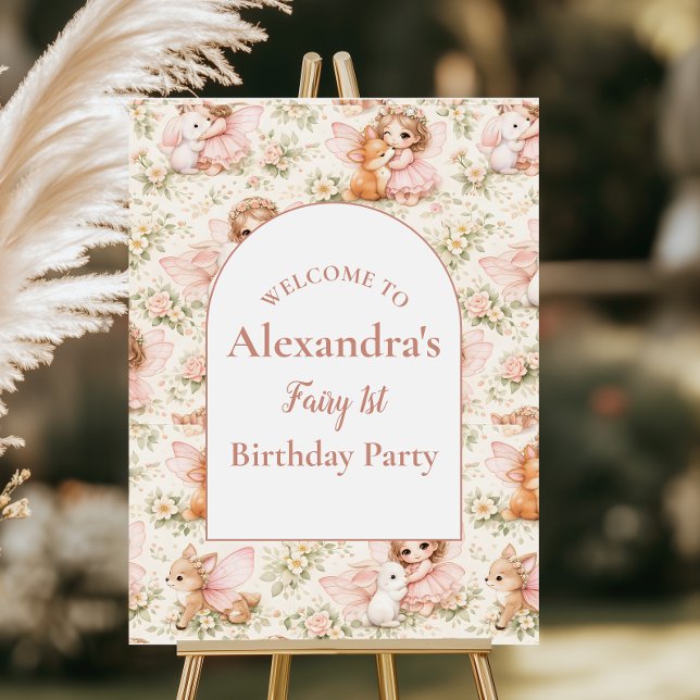 Fairy 1st Birthday Enchanted Garden Foam Board (Creator Uploaded)