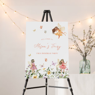 Fairy 1st Birthday Welcome Sign