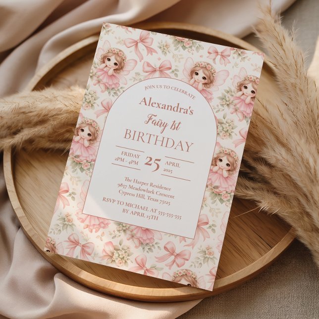 Fairy 1st Birthday Whimsical Garden Invitation (Creator Uploaded)