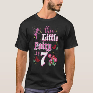 Fairy 7th Birthday Shirt Girl 7 Years Old Fairy Pa