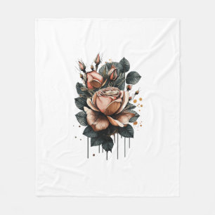 Fairy Aesthetic Goblincore And  Cottagecore Mushro Fleece Blanket