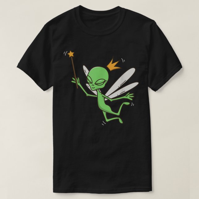 Fairy Alien UFO Mystical Outer Space Alien Fairy L T-Shirt (Design Front)