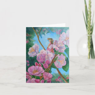 Fairy Amongst the Cherry Blossoms Card