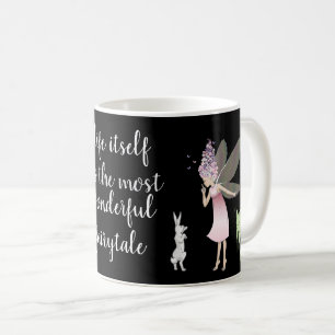 Fairy and Bunny with Inspirational Quote Coffee Mug