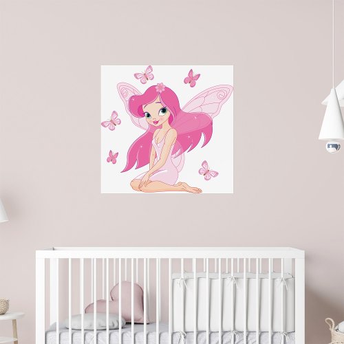 Fairy And Butterflies Poster