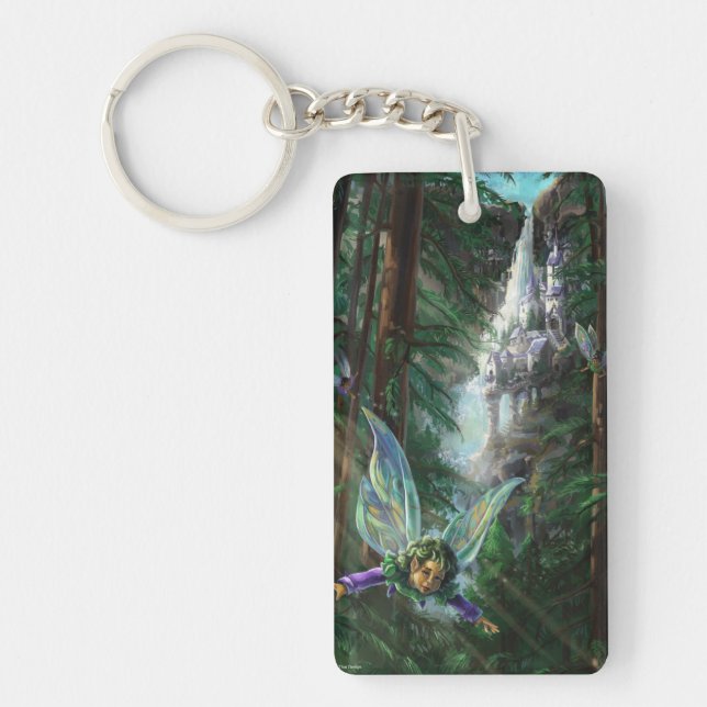 Fairy and Castles Fantasy Art Keychain (Front)
