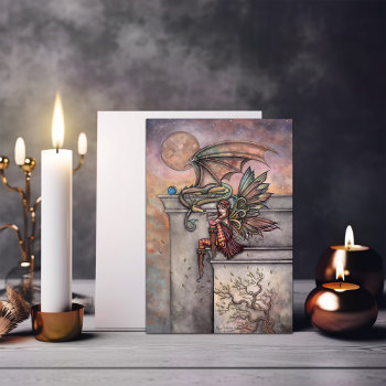 Fairy And Dragon Fantasy Art Postcard by robmolily at Zazzle
